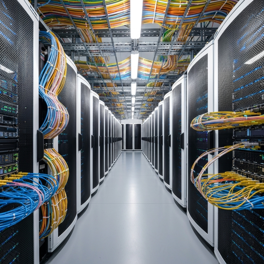 Data center with server infrastructure
